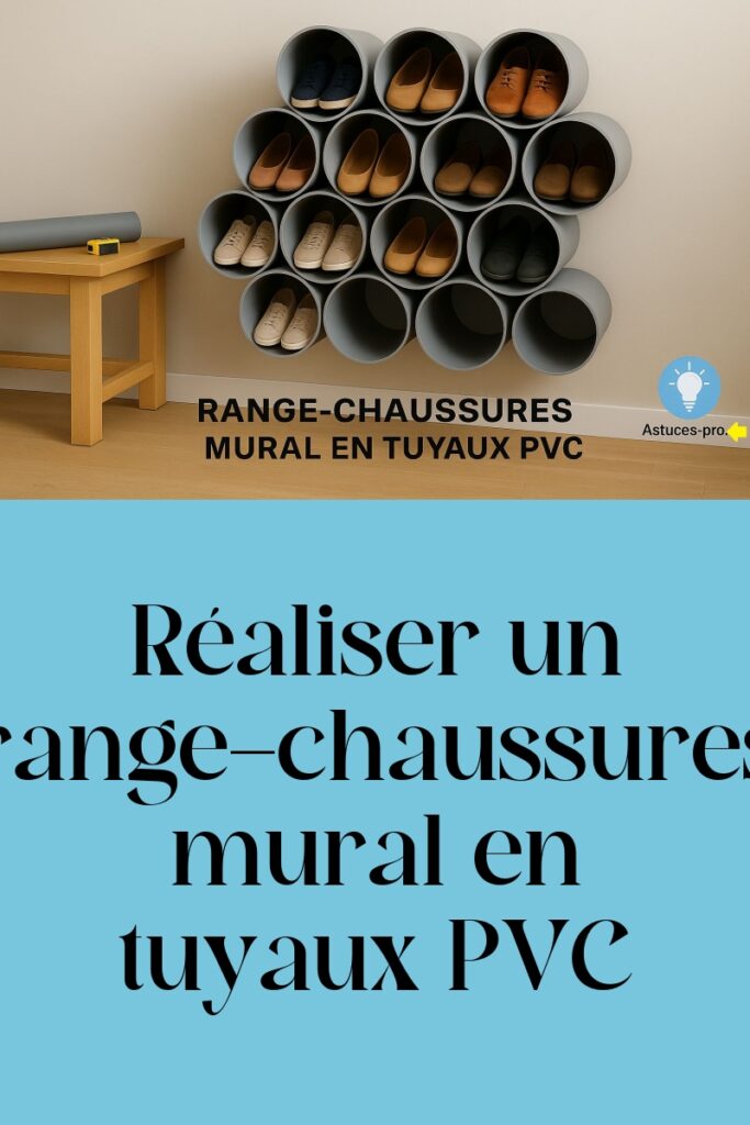 Réaliser un range-chaussures mural en tuyaux PVC